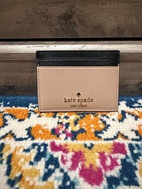 kate spade Two-Tone Pink and Black Card Case